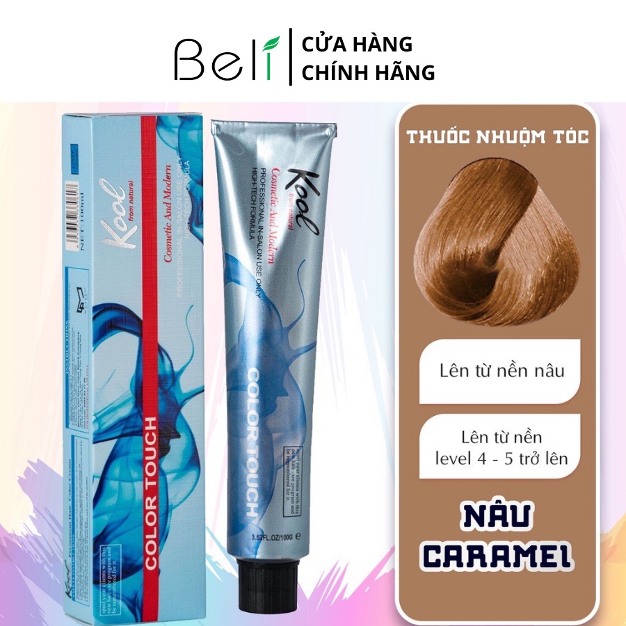 Thuốc Nhuộm Tóc KOOLPRO Màu Nâu Caramel Không Tẩy Tuýp 100g -Beli Official Store