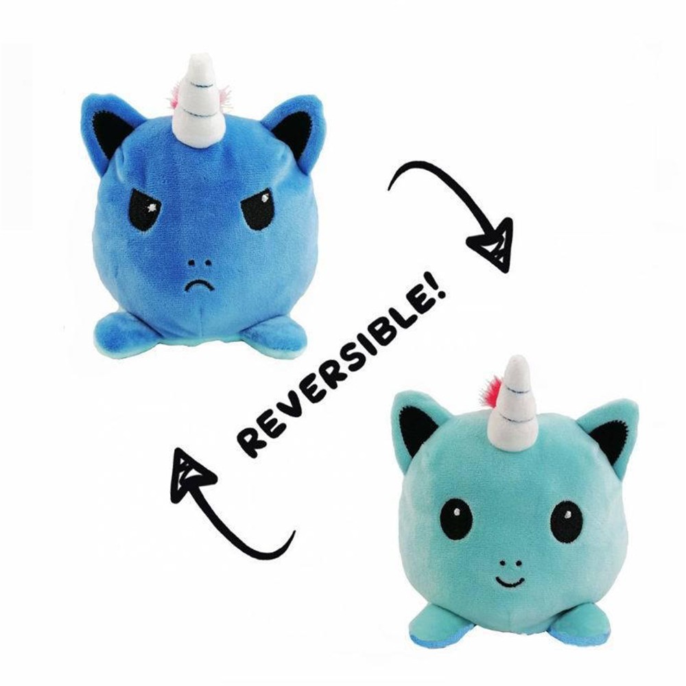 Cod In Stock New Douyin Hot Sale Reversible Flip Cat Plush Toys Cute Animals Double Flip Children Doll Octopus Children's Gifts for Boys and Girls