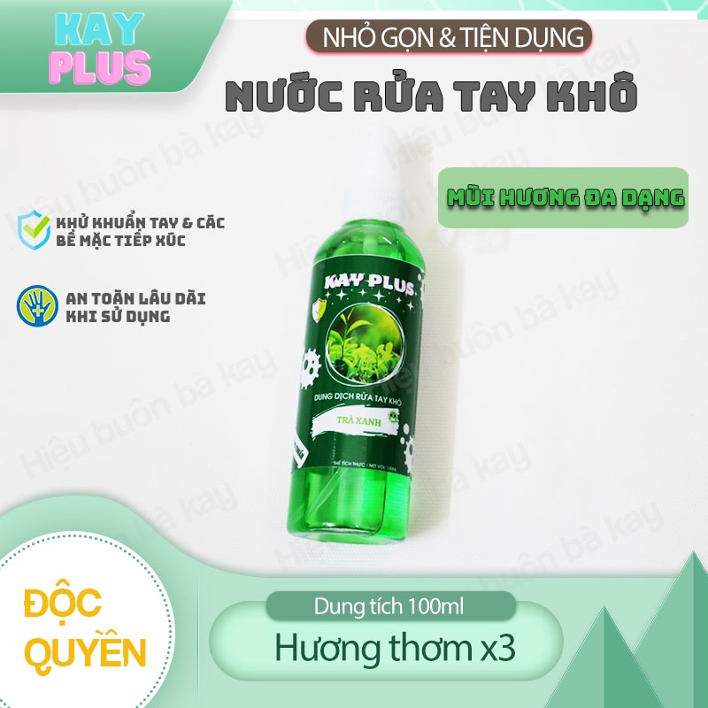 Chai nước rửa tay khô xịt kháng khuẩn mini bỏ túi KayPlus (100ml)