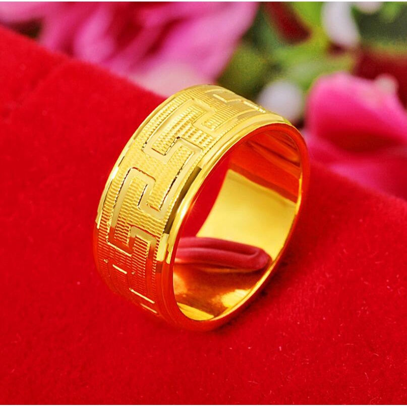 Nhẫn mạ vàng 24k giả cao cấp thời trang cho Nam nữ