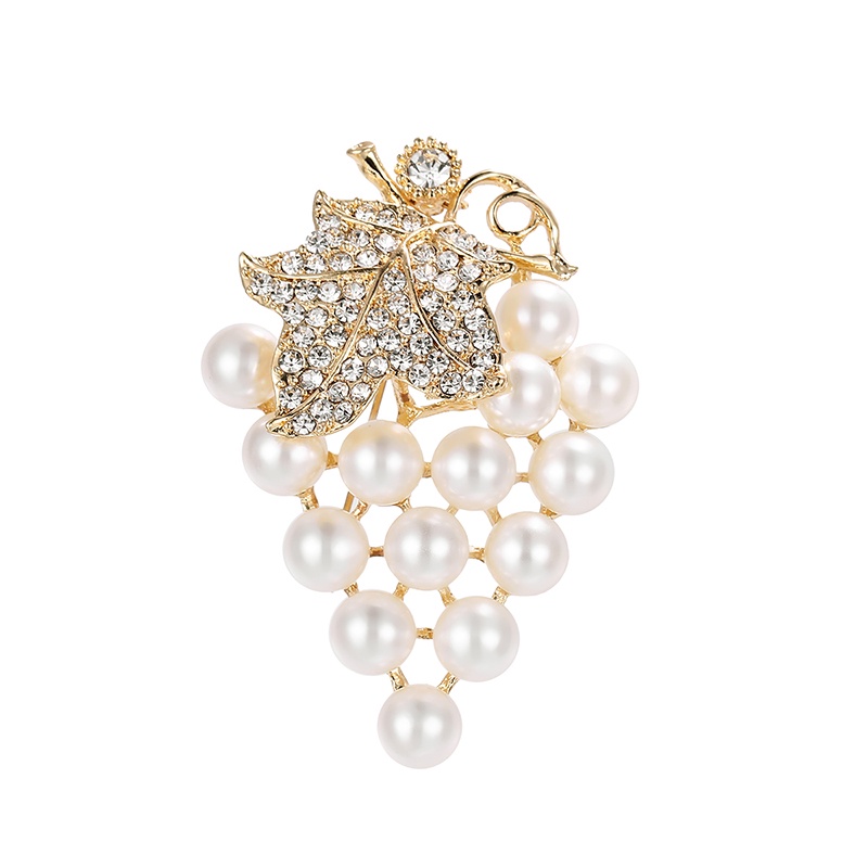 Ghim Cài Áo Hình Trái Cây Đính Đá Thời Trang Mới