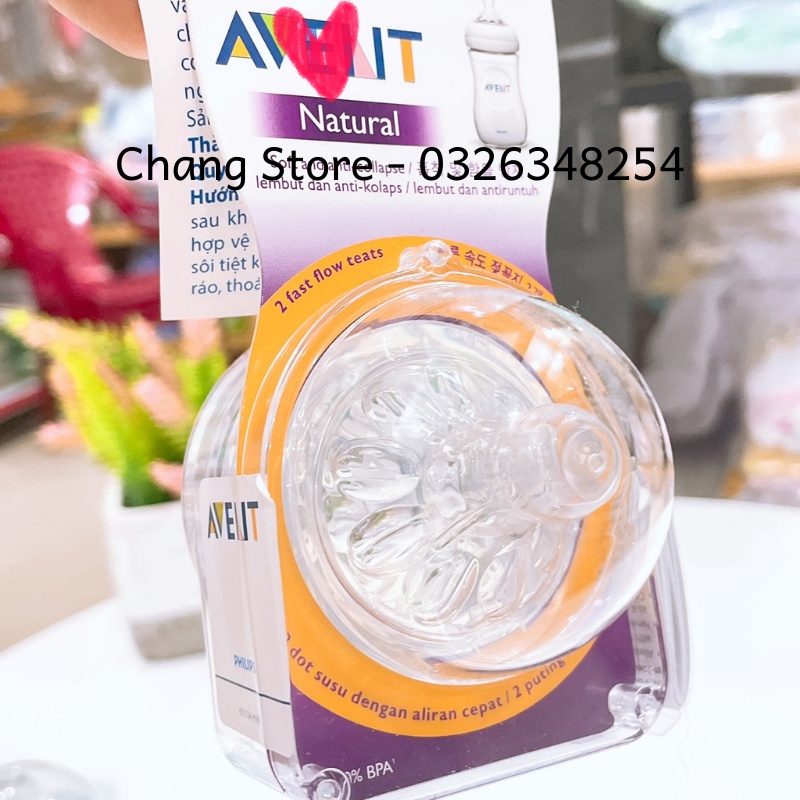 [CHÍNH HÃNG] Núm Ty Thay Thế Philips Avent Natural Đủ Size