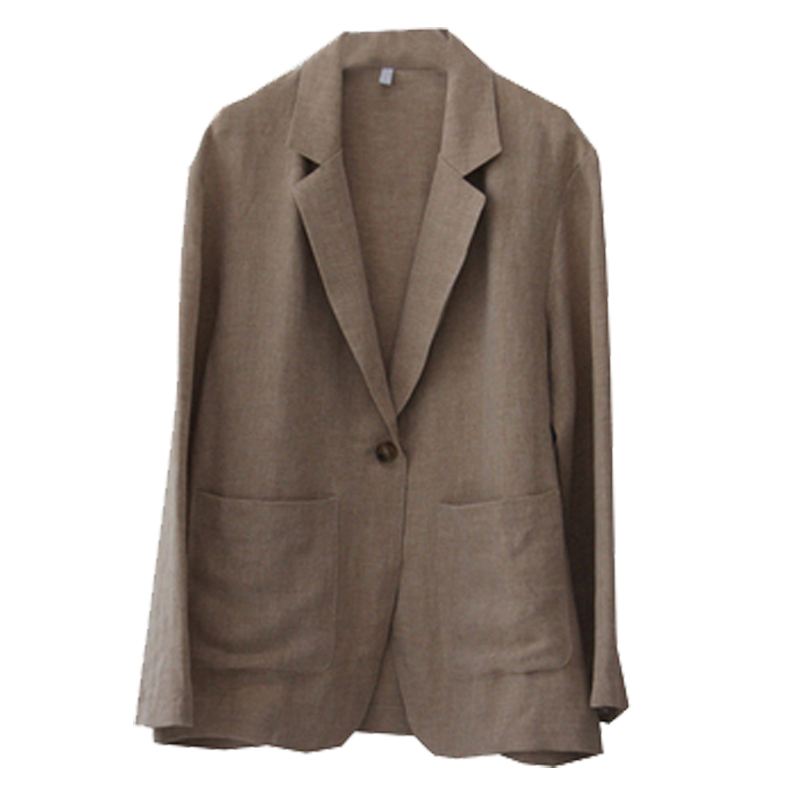 Áo khoác blazer chất cotton thiết kế dáng rộng thanh lịch hợp thời trang | BigBuy360 - bigbuy360.vn