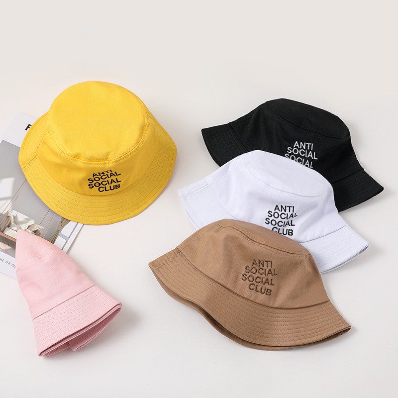 Mũ bucket NHIỀU MÀU thêu chữ ANTI SOCIAL CLUB