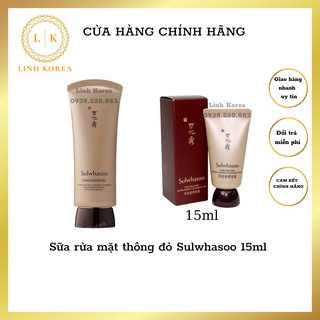 Sữa rửa mặt thông đỏ Sulwhasoo 15ml - Sulwhasoo Timetreasure Extra Creamy 15ml date mới 2025