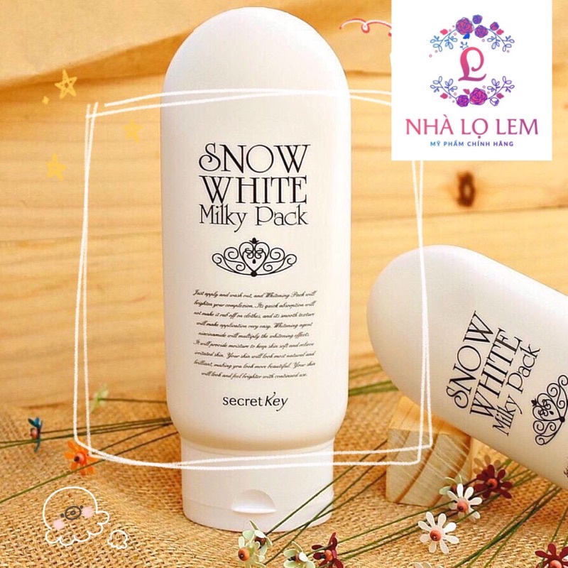 Kem Tắm Trắng Secret Key Snow White Milky Pack 200ml