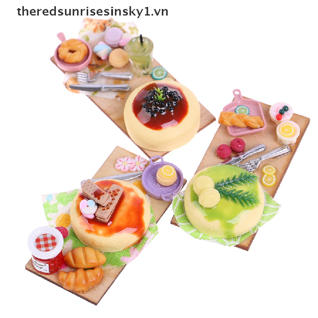 1 mô hình bánh phô mai tỉ lệ 1:12 trang trí nhà búp bê