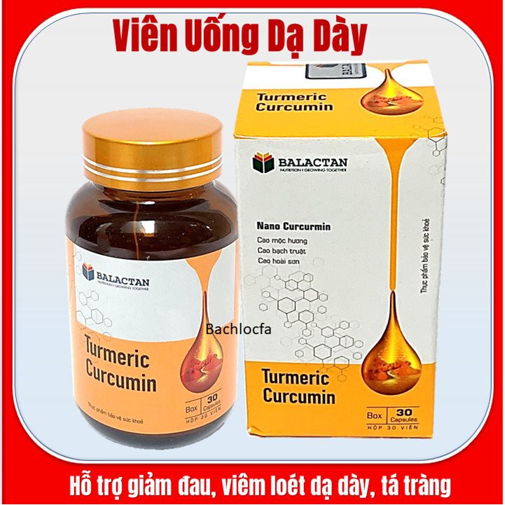 Viên Uống Dạ Dày Turmeric Nano Curcumin - Giúp Đẹp Da, Chống Lão Hóa, Phòng Ngừa Ung Thư,Giảm Viêm Loét Dạ Dày, Tá Tràn