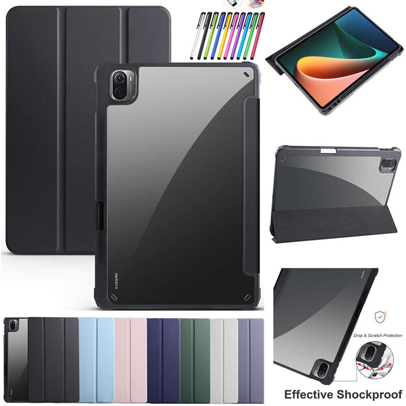 Bao Da Máy Tính Bảng Trong Suốt Tích Hợp Giá Đỡ Và Ngăn Đựng Bút Chì Cho Xiaomi Mi Pad 5 / Xiaomi Mi Pad 5 Pro 11