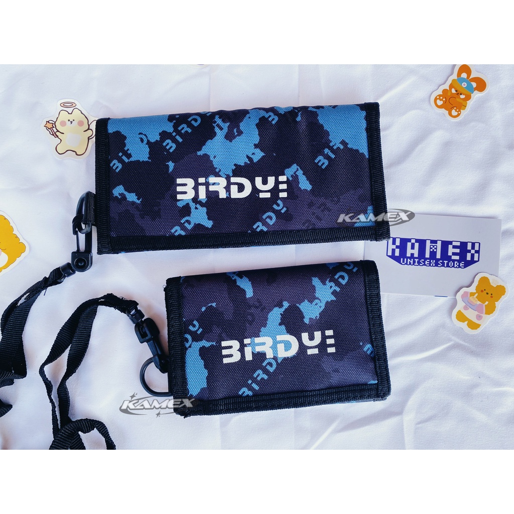 Ví Birdy họa tiết Blue Black Camo + tặng kèm dây đeo - Kamex backpack