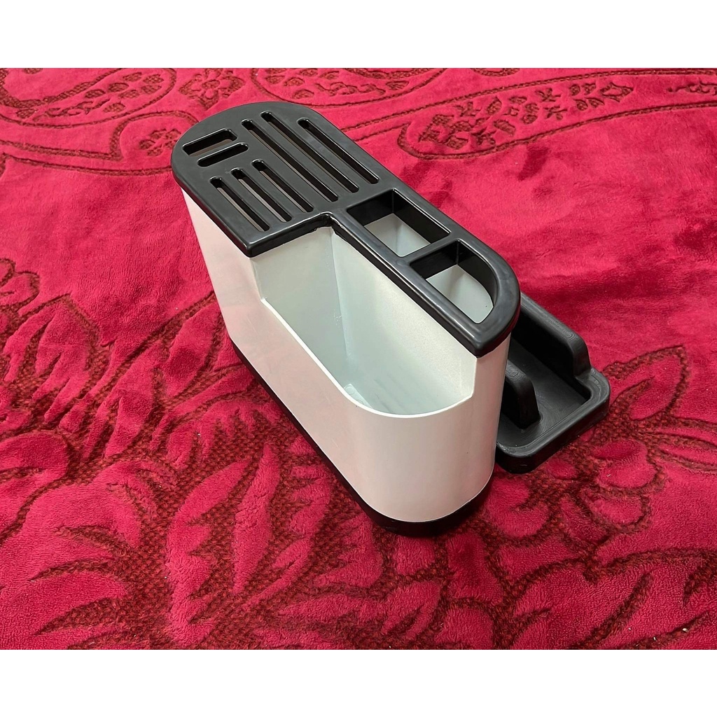 Ống đựng đũa giá cắm dao kệ gài thìa muỗm úp nắp vung nồi hộp nhựa có khay để thớt hứng nước thông minh