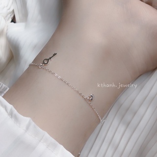 Lắc chân bạc khoá tim