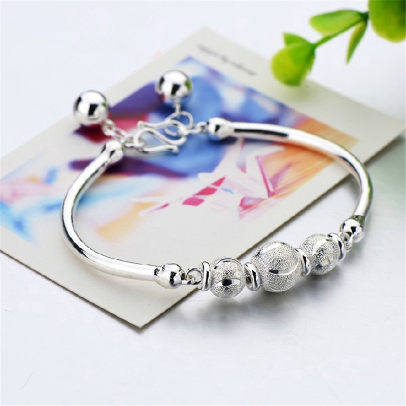 Sẵn Sàng Cổ Mạ Bạc Mở Vòng Tay Lưỡi Liềm Chạy Vòng Tay Chuông Vòng Tay Nữ