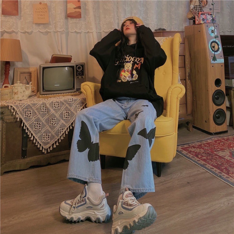 ❌ Sẵn 6S❌ quần jean in hoạ tiết phong cách thời trang, ib sdt cho shop sau khi đặt