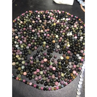 Hạt đá Tour.maline nhiều màu làm HandMade , DIY 5-6mm