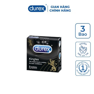 Bao Cao Su Durex Kingtex (Hộp 3 Cái)