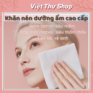 Khăn mặt nén dùng 1 lần 100% cotton mềm mịn, kháng khuẩn tốt,  bảo vệ làn da khỏi mụn - Việt Thư