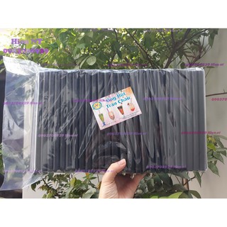 100gr Ống hút trân châu phi 12, phi 8, phi 6  đen, trong suốt- drinking straws