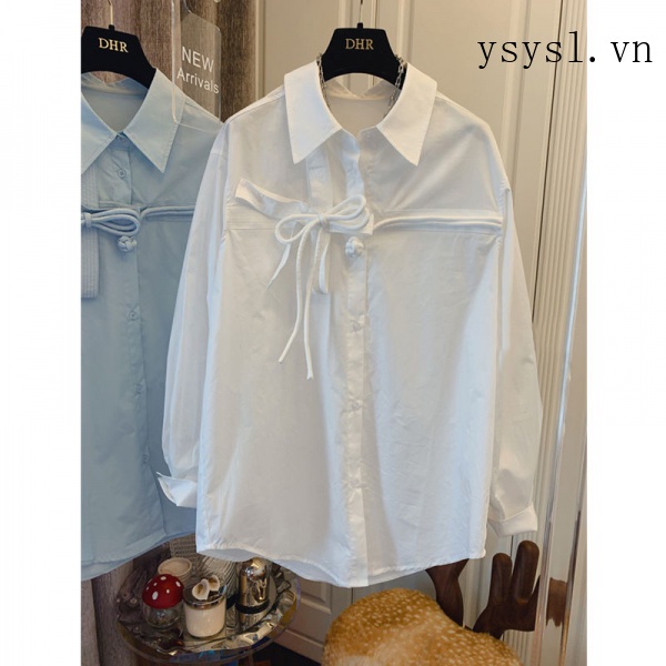 Áo Sơ Mi Cotton Trơn Tay Dài Dáng Rộng Cài Nút Phong Cách Trung Hoa 2022 Cho Nữ