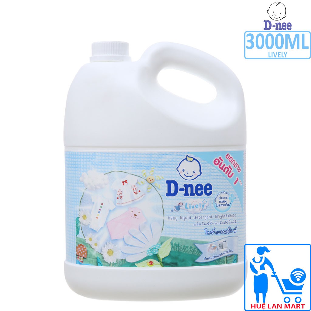 Nước Giặt Xả Cho Bé D-nee Lively Chai 3000ml (Dnee Trắng)