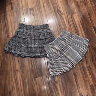 Chân váy dạ kẻ