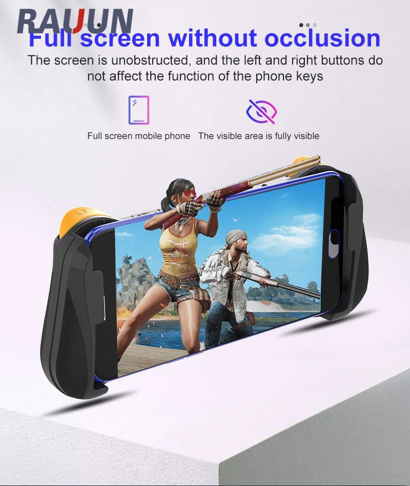 MOCUTE-057 Bluetooth 4.0 Gamepad PUBG Controller PUBG Mobile Triggers Joystick Wireless Joypad for iPhone XS Android 【Rauun】