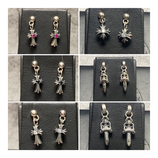 [BẠC 925]Bông tai Chrome Heart bạc khối 925 dạng thả cao câp đon vị tính 1 cái.