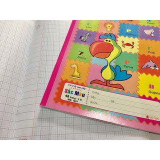 Vở Ô LY SẮC MÀU 48 trang  4ly - ĐỦ SIZE