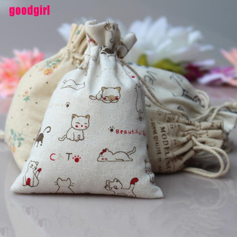 Good 1 Pcs Linen Jute Sack Jewelry Pouch Favor Drawstring Gift Bags Holder Giá Đỡ