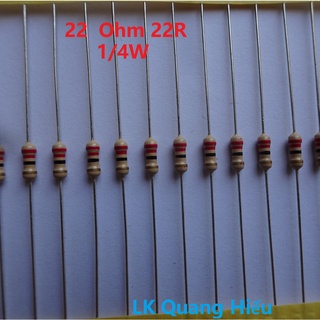 Điện trở 22 ohm 1/4w chân đồng điện trở 22r 1/4w 5% chất lượng cao