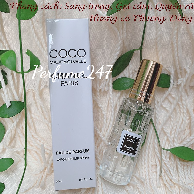 NƯỚC HOA MINI NỮ COCO TRẮNG 20ML THƠM LÂU