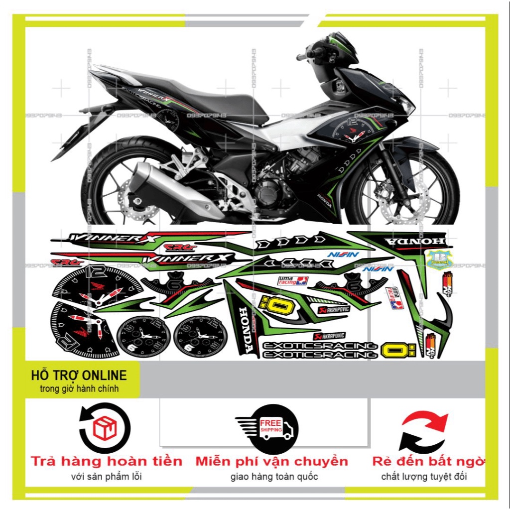 TEM XE WINNER X ĐỒNG HỒ K3020 -- SHIN DECAL 2