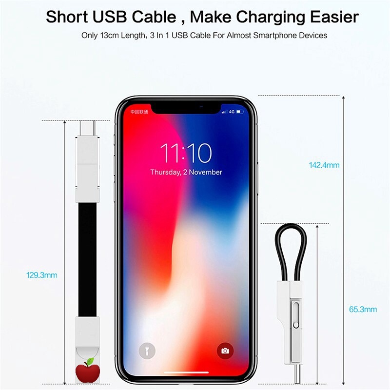 Dây Cáp 3 Trong 1 Đa Năng Cho  for  Android