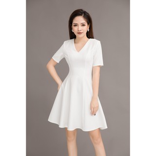 Đầm xòe ngắn tay 20again dea0234