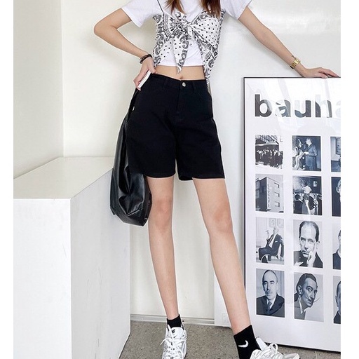 Quần short kaki nữ- Quần short lưng cao phong cách hàn quốc đơn giãn dễ phối đồ | BigBuy360 - bigbuy360.vn