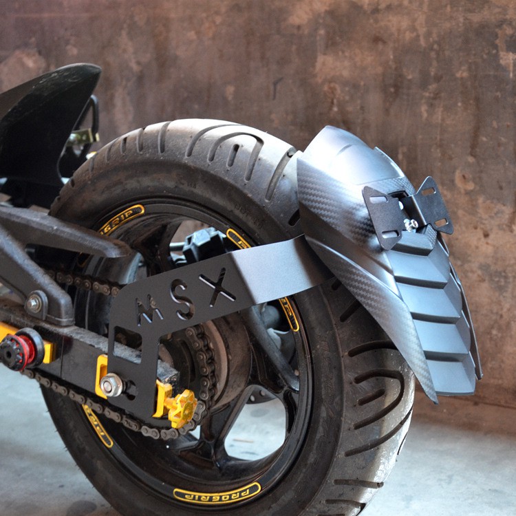 Tấm chắn bùn phía sau 125/5 " 150m 3/5 " màu đen chuyên dụng cho xe mô tô Honda Msx