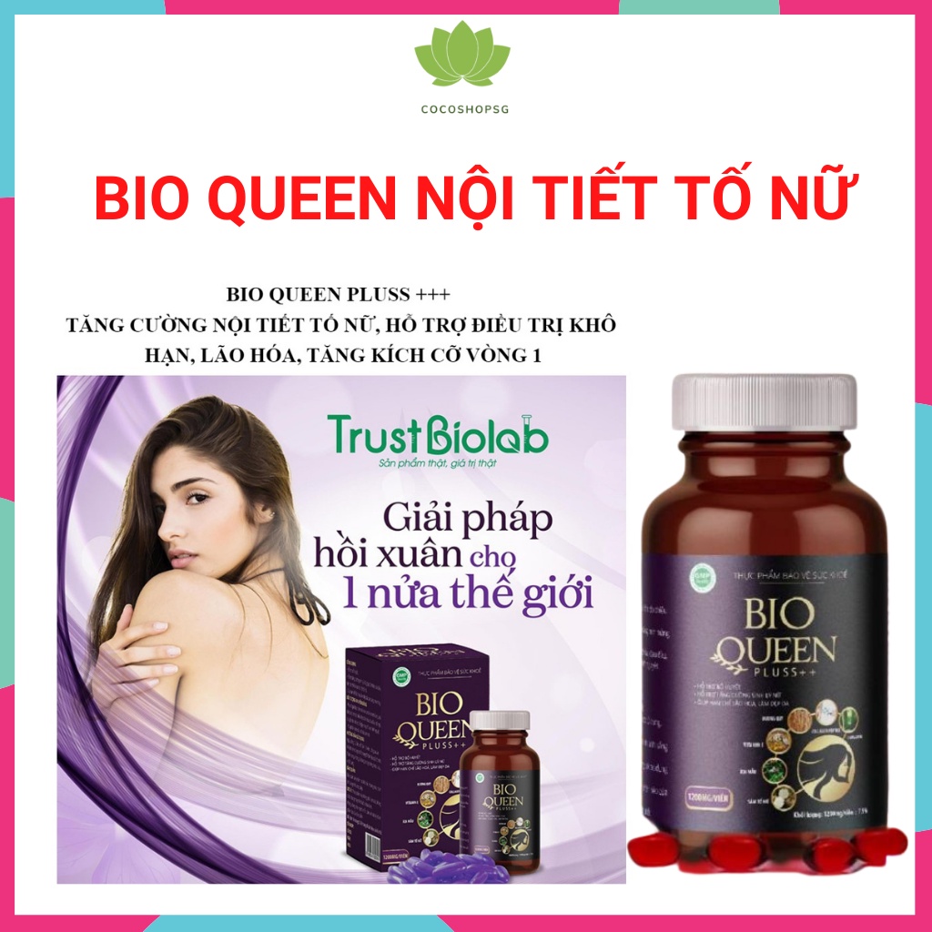 Bio Queen Pluss ++hỗ trợ bổ huyết, bổ sung tăng cường nội tiết tố nữ, hạn chế lão hóa da, làm đẹp da [BIOLAB 30 VIÊN ] thumbnail