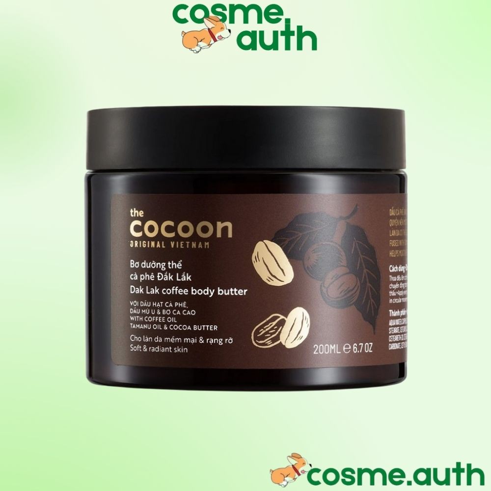 Bơ Dưỡng Thể Cà Phê Dắk Lắk - Cocoon Dak Lak Coffee Body Butter 200ml