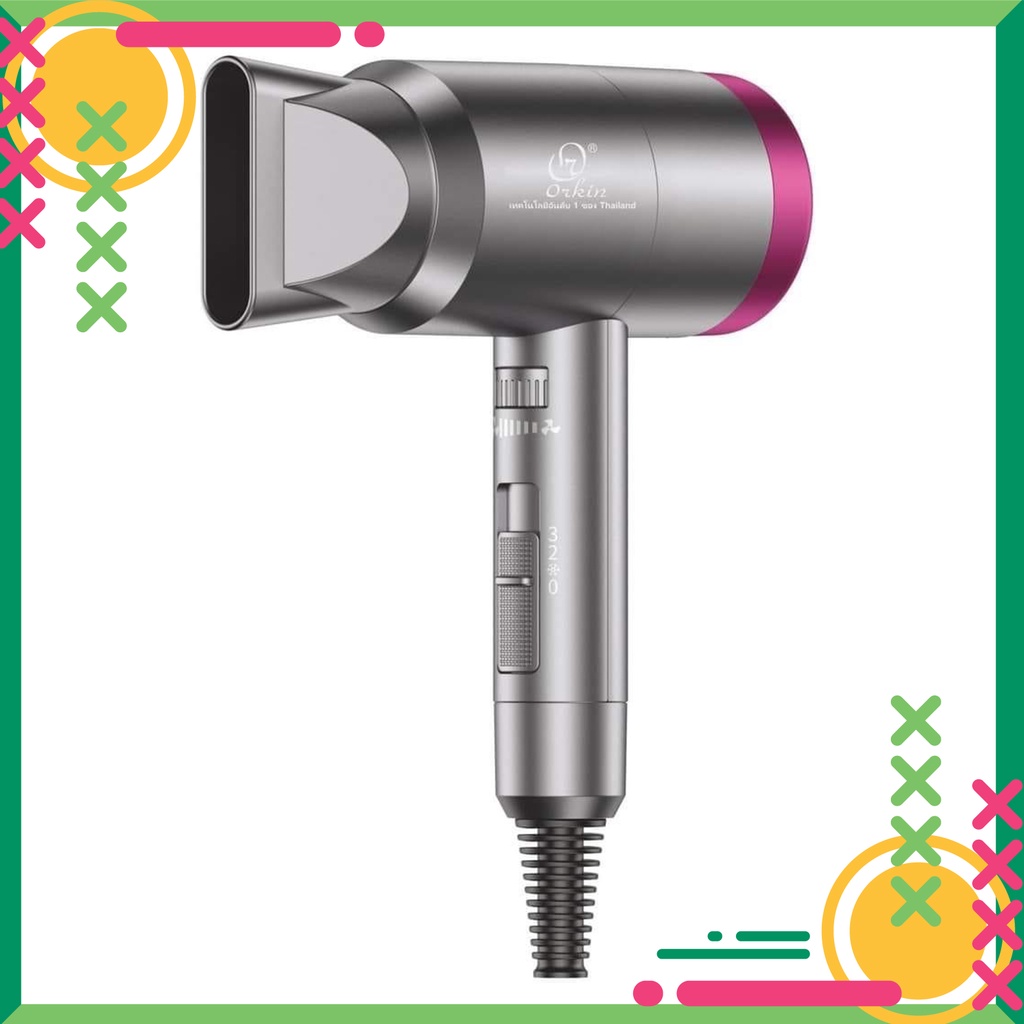 Máy sấy tóc ORKIN OR3127 - 1600W đến 1800W,  động cơ đồng 100% Có nút điều chỉnh tốc độ gió