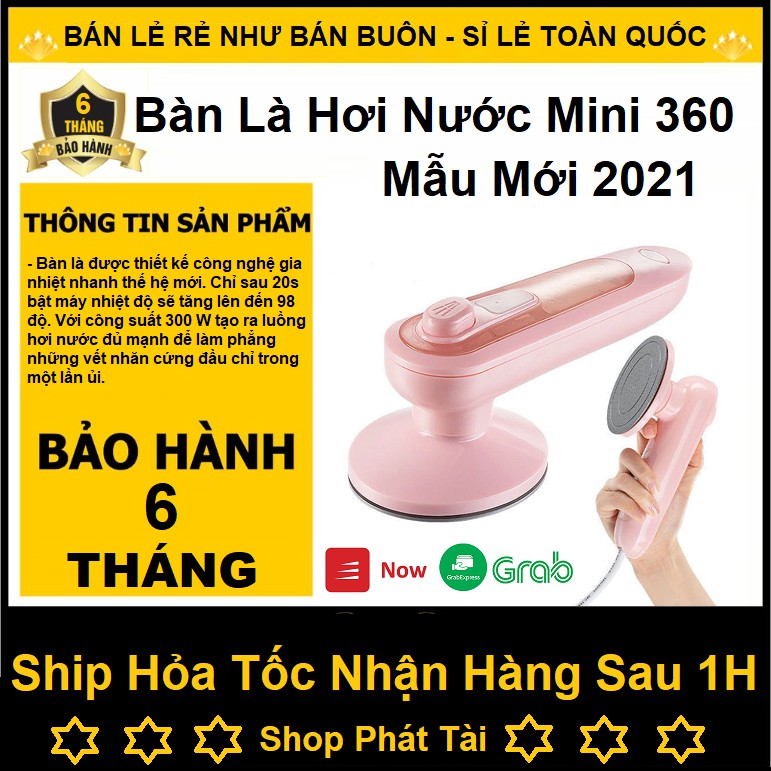 Bàn Là Hơi Nước Mini Bỏ Túi Du Lịch Tiện Lợi - Bàn Là 360 Độ Không Điểm Chết - Bàn Ủi Hơi Nước Mini Gia Đình - Giá Sỉ