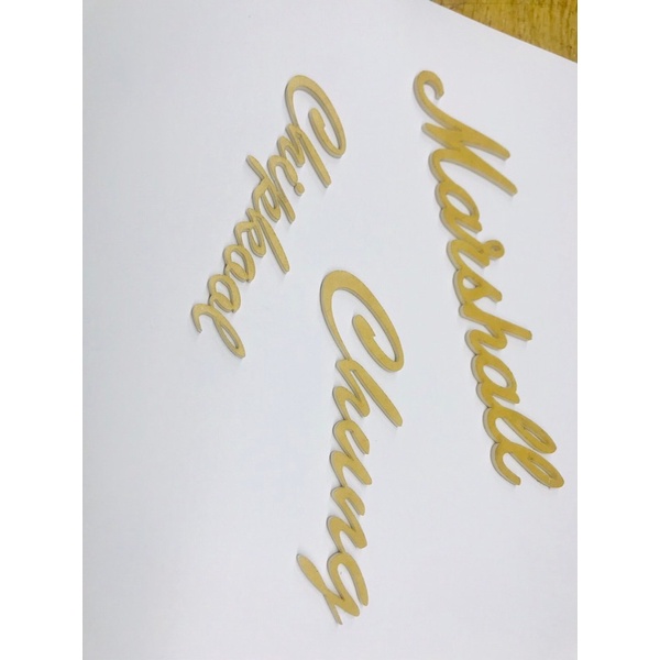 Logo loa marshall chữ mica cắt bằng lazer siêu chuẩn, cắt chữ theo yêu cầu