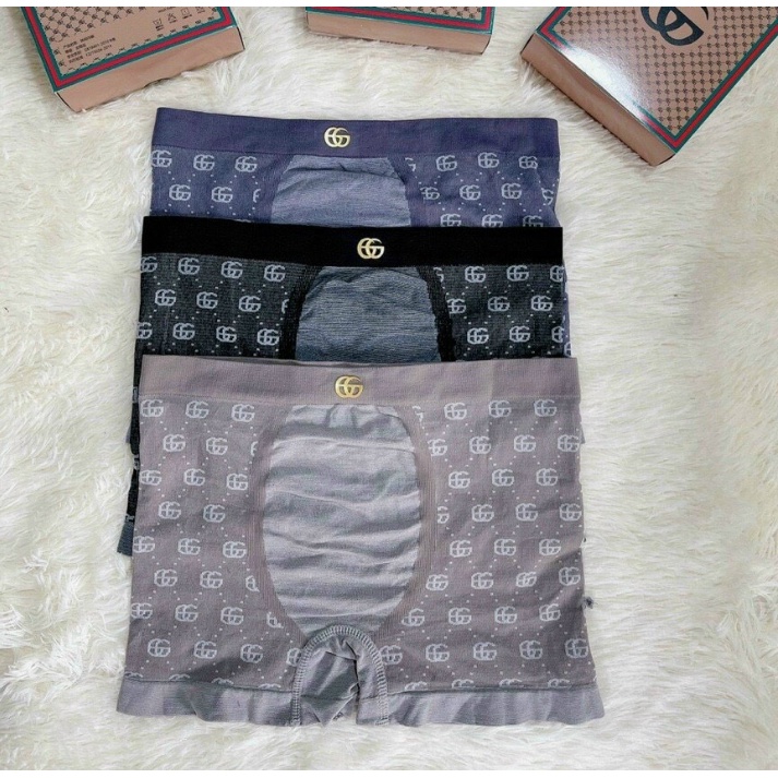 Hộp 3 Quần Sịp Đùi Nam GUGI Cotton Mặc Cực Thích LOTNAM16