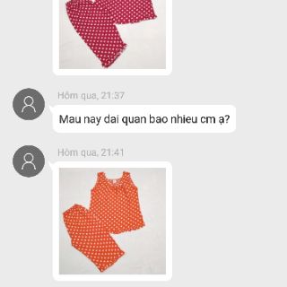 Combo 6 bộ tole quần lững size 2(50-55 kí)