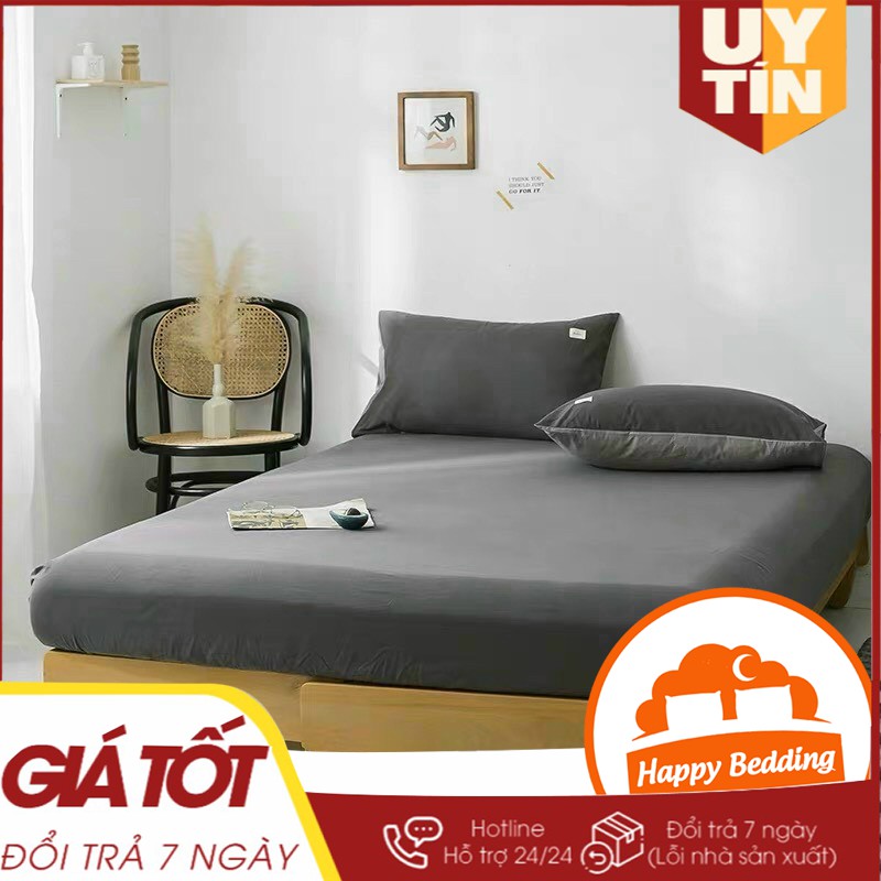 Ga Trải Giường Cotton Tici Happy Bedding - ga gối Cotton Hàn Quốc đủ size drap nệm | BigBuy360 - bigbuy360.vn