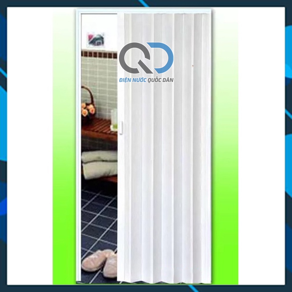 Cửa nhựa xếp màu trắng - Hàng Cao Cấp 0.8mx1.8m và 1mx2m