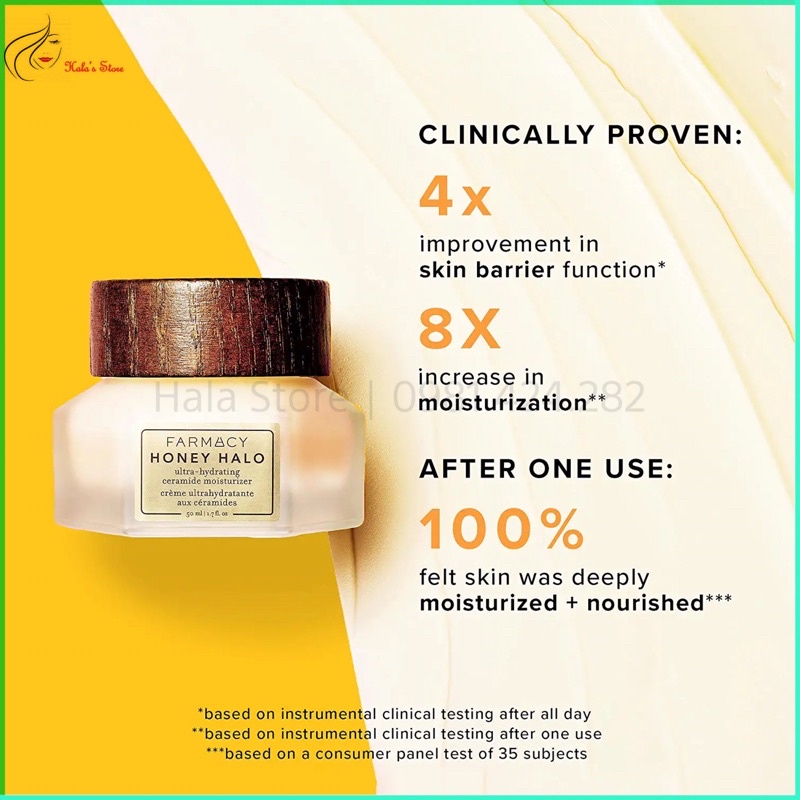 Kem dưỡng ẩm cấp nước Farmacy - Honey Halo Ultra - Hydrating Ceramide Moisturizer