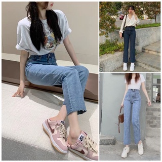 Quần jeans ống đứng cạp cao tôn dáng