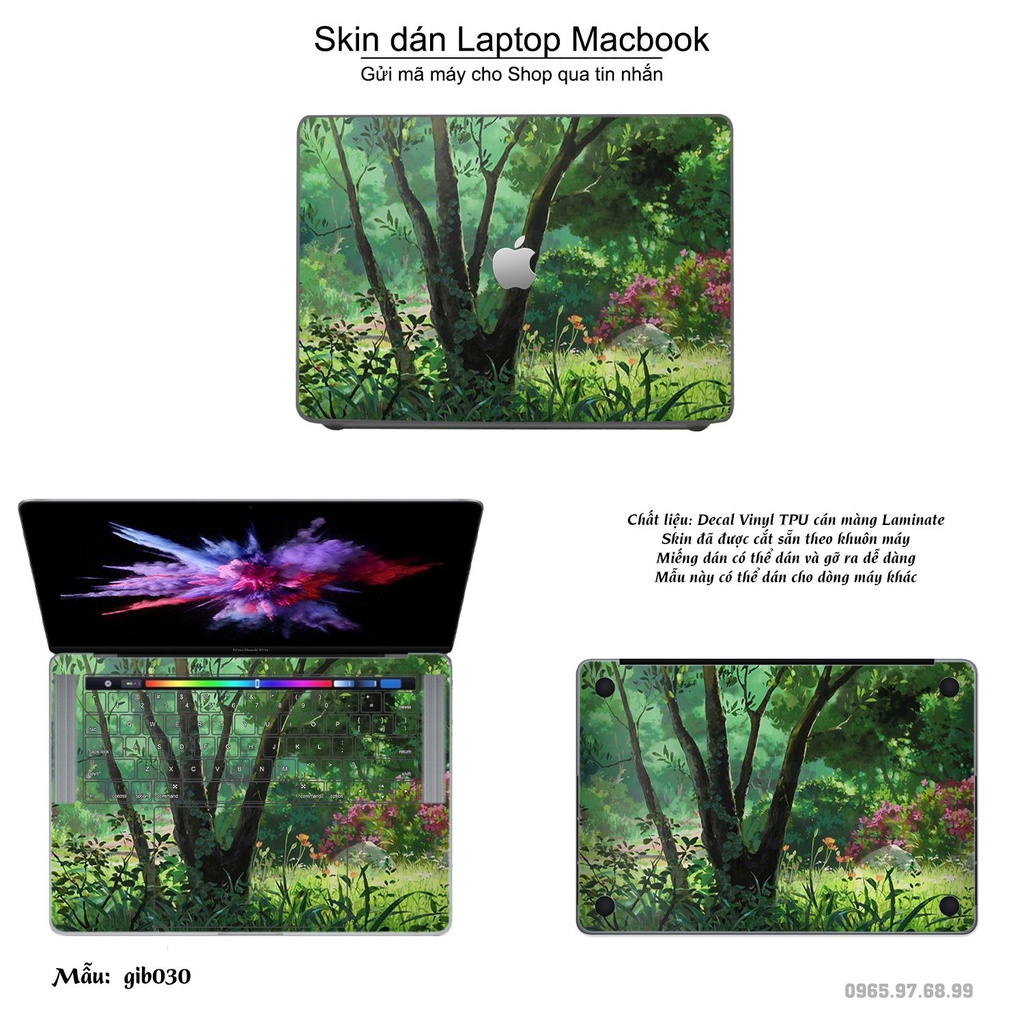 Skin dán Macbook mẫu Ghibli movies (đã cắt sẵn, inbox mã máy cho shop)