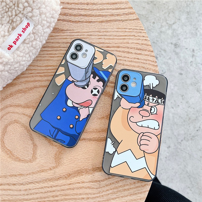 IPhone 11 Pro Max / iPhone12 / iPhone X / iPhone 7 Plus / iPhone 8 / iPhone 6 / iPhone 11 TPU Case with Shatter Resistant Shin-chan Telescopic Track for Mobile Phones