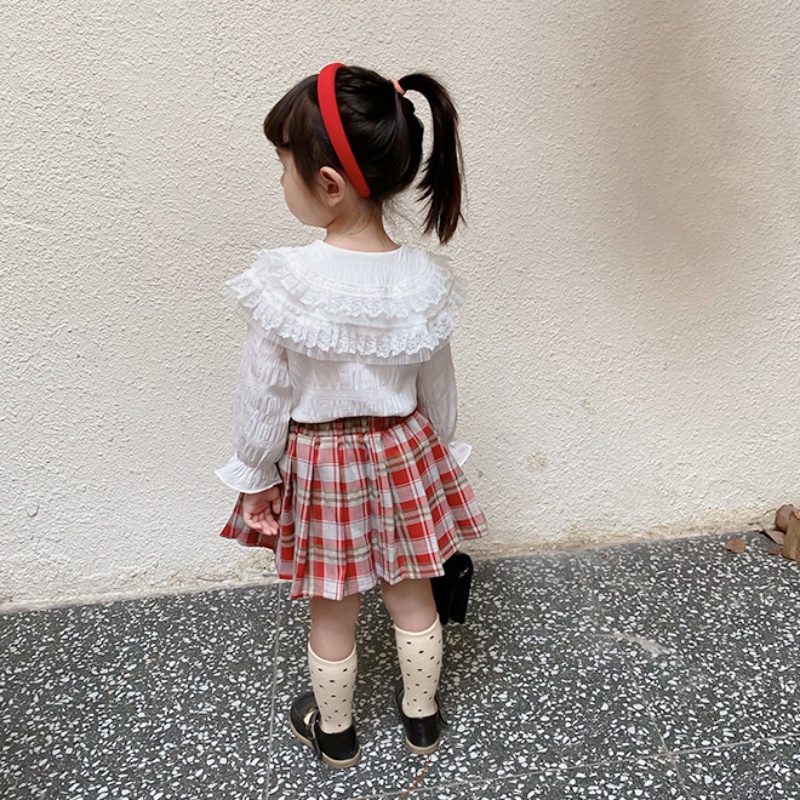 Áo sơ mi tay dài vải cotton mềm mại thoải mái thời trang xuân thu cho bé gái